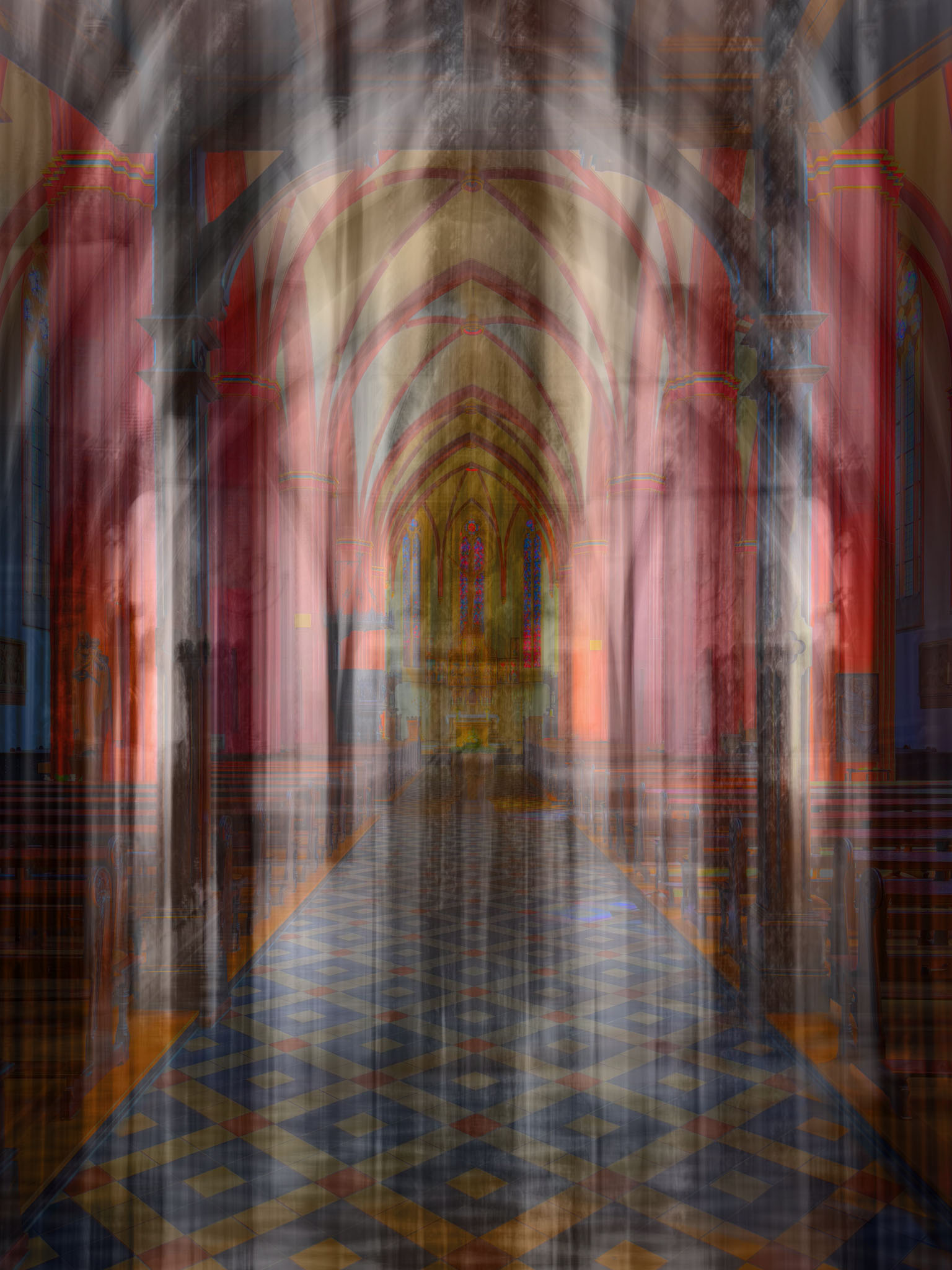 Abstrakter Kirchenraum